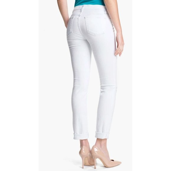 J Brand Jeans 8112 Distressed Low-Rise Stove Pipe Stretch Denim in Runway Sz 27 - Picture 2 of 3